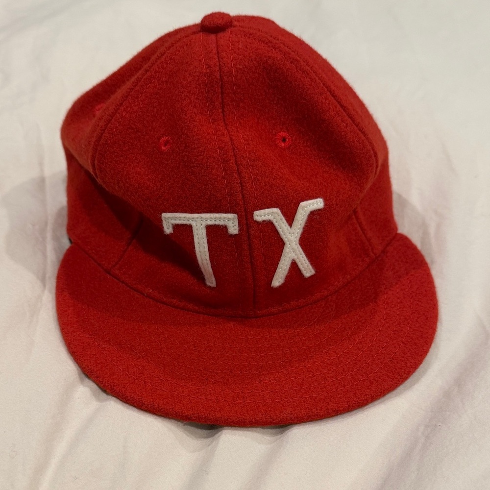 Ebbets Field Flannels x Manready Mercantile Red Wool Cap.